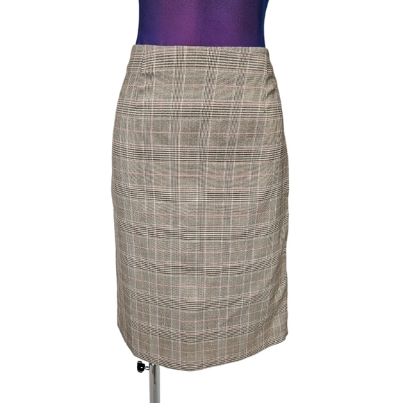A. Byer‎ Tan & Pink Plaid Pencil Skirt Size 3 Juniors i89 - Picture 6 of 6